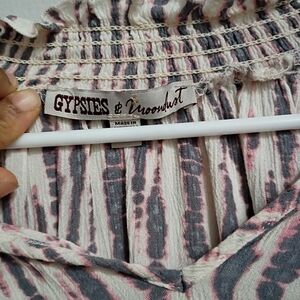 Gypsies & Moondust Pink and Gray Dress